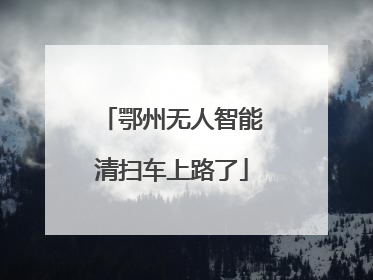 鄂州无人智能清扫车上路了