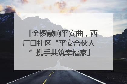 金锣敲响平安曲，西厂口社区“平安合伙人”携手共筑幸福家