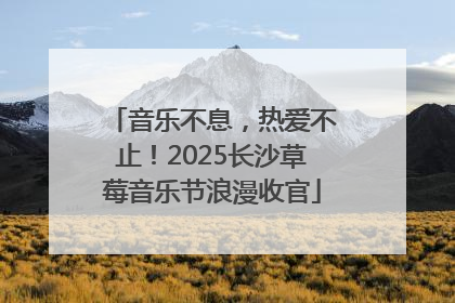 音乐不息，热爱不止！2025长沙草莓音乐节浪漫收官