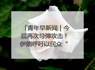 青年早新闻｜今晨再次导弹攻击！伊朗呼吁以民众“勿作人肉盾牌”