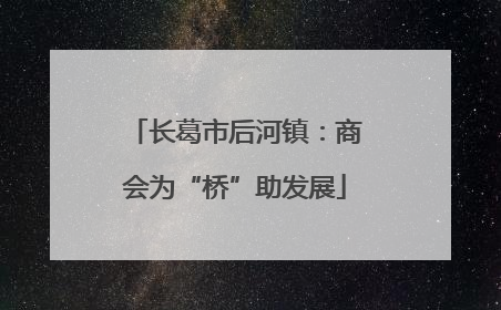 长葛市后河镇：商会为“桥”助发展