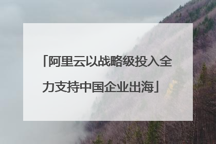 阿里云以战略级投入全力支持中国企业出海