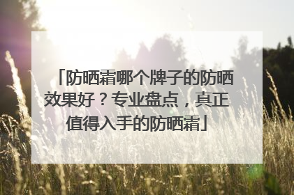 防晒霜哪个牌子的防晒效果好？专业盘点，真正值得入手的防晒霜
