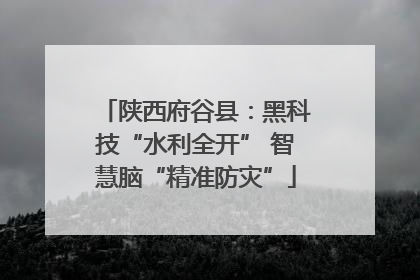 陕西府谷县：黑科技“水利全开” 智慧脑“精准防灾”