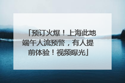 预订火爆！上海此地端午人流预警，有人提前体验！视频曝光