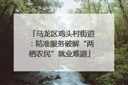 马龙区鸡头村街道：精准服务破解“两栖农民”就业难题