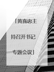 黄喜忠主持召开书记专题会议