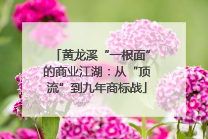 黄龙溪“一根面”的商业江湖：从“顶流”到九年商标战