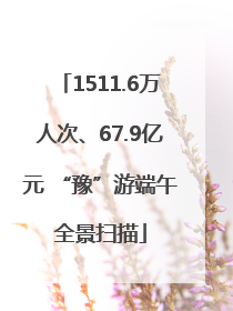 1511.6万人次、67.9亿元 “豫”游端午全景扫描