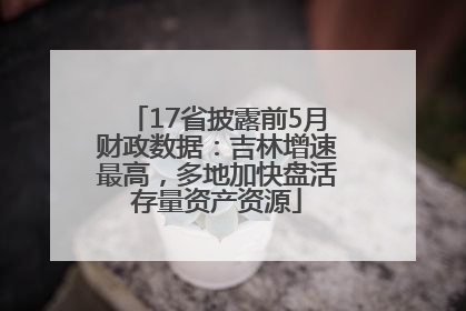 17省披露前5月财政数据：吉林增速最高，多地加快盘活存量资产资源