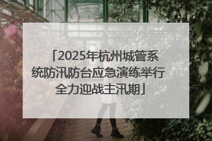 2025年杭州城管系统防汛防台应急演练举行 全力迎战主汛期