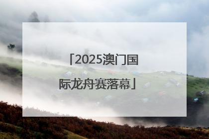 2025澳门国际龙舟赛落幕