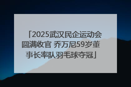 2025武汉民企运动会圆满收官 乔万尼59岁董事长率队羽毛球夺冠