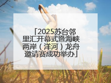 2025苏台邻里汇开幕式暨海峡两岸（洋河）龙舟邀请赛成功举办