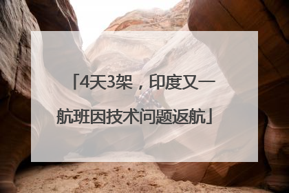 4天3架，印度又一航班因技术问题返航