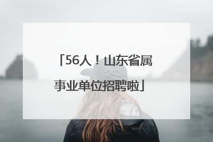 56人！山东省属事业单位招聘啦