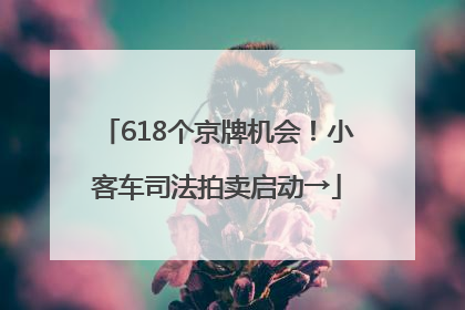618个京牌机会！小客车司法拍卖启动→