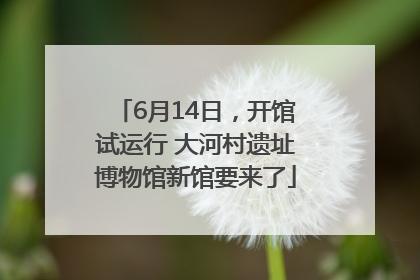 6月14日，开馆试运行 大河村遗址博物馆新馆要来了