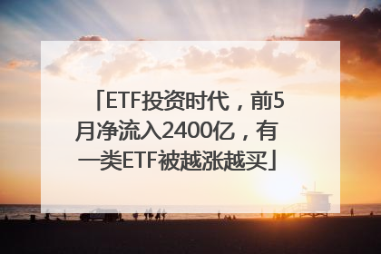 ETF投资时代，前5月净流入2400亿，有一类ETF被越涨越买